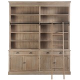 CABINET LIBARY NATUR GREY LADDER 232 - CABINETS, SHELVES